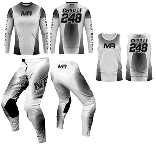 Set Motocross Junior X3 70 · Blanco / Negro
